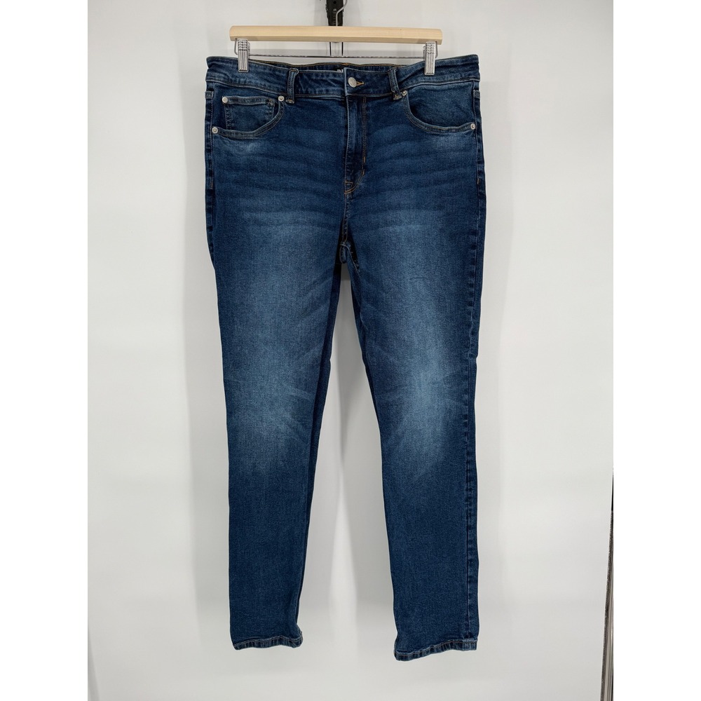 DKNY Bedford Mens Sz‎ W36 L32 Dark Wash Denim Jeans Slim Fit Casual